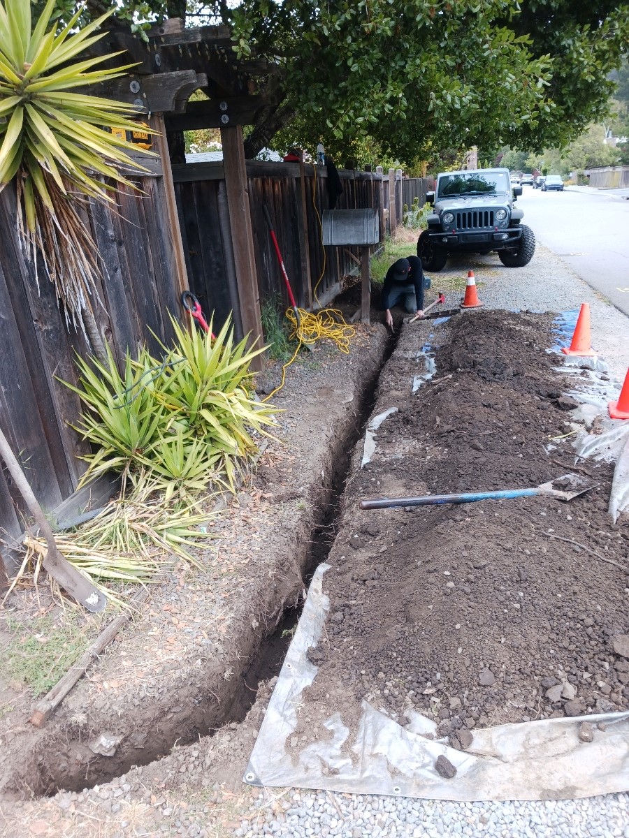 Small Jobs Plumbing, Inc. water line replacement.